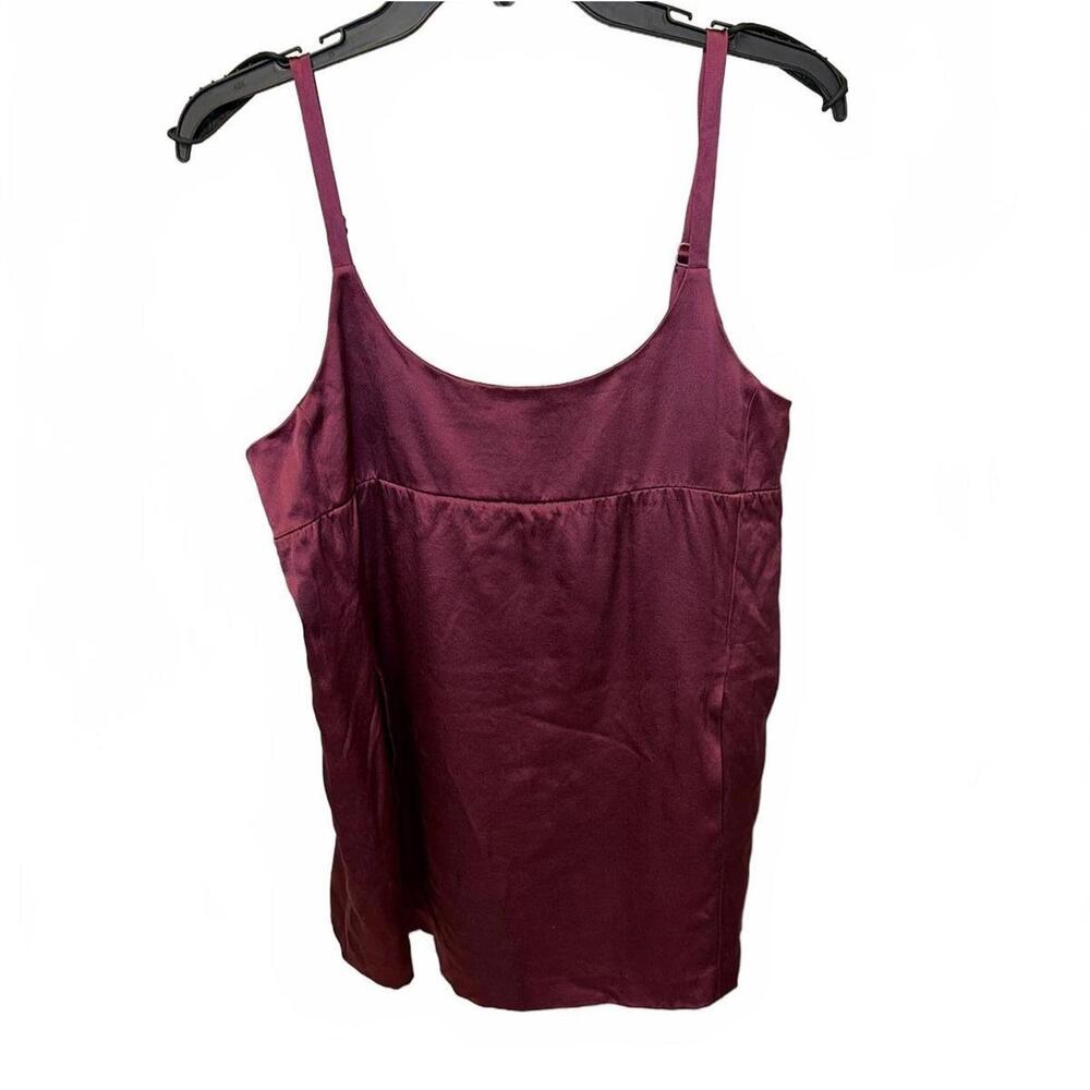 Eileen Fisher Burgundy 100% Silk Camisole Top Size XS Luxury